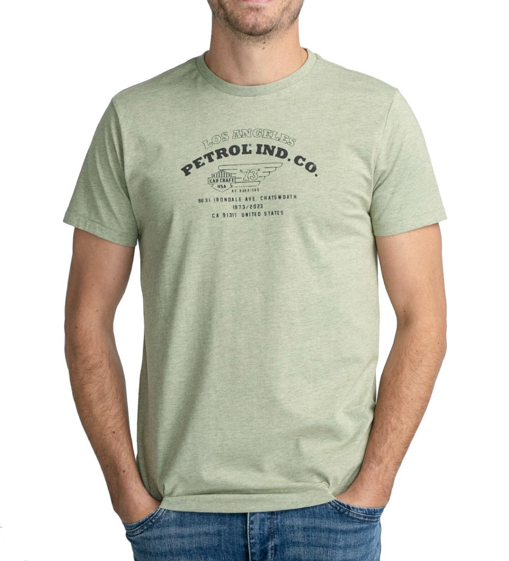 Petrol T-shirt 1030-628-Light pesto | Streetbeat.fi &
