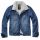 Sherpa denim jacket-Blue