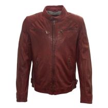GM Leather jacket 1201-0736-Dark red