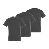 3-pack T-shirts - Over sizes 4XL-5XL -Dark grey