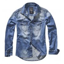 Riley denim Shirt-Washed blue