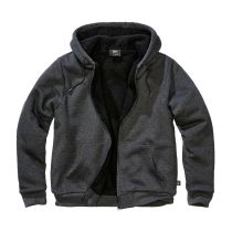 Brandit winter hood jacket-Black melange