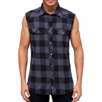 Checkshirt sleeveless-Grey/Black