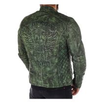 Dirty12 Leather jacket 1123-4-Green