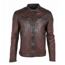 Gipsy Leather jacket 10821-Dark wine
