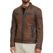 GM Leather jacket 1201-0485-Brown