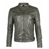 GM Leather jacket 13961-Dark olive