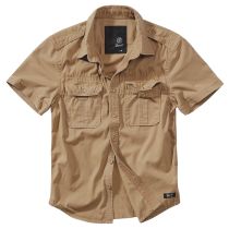 Heavy vintage shortsleeve shirt-Beige