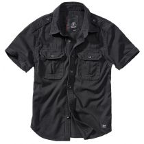Heavy vintage shortsleeve shirt-Black