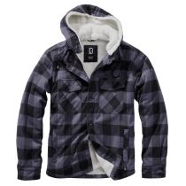 Hooded Lumberjacket-Black/grey