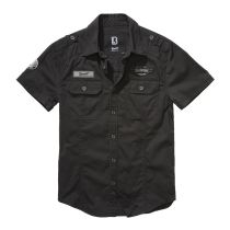 Luis vintage shortsleeve shirt-Black