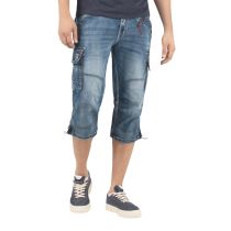 Timezone Miles denim 3/4 shortsit-Classic blue