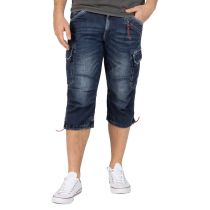 Timezone Miles denim 3/4 shortsit-Rough navy