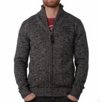 Petrol knit jacket 3010-216-Black-grey