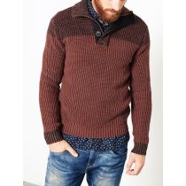 Petrol-Knit Pullover 207-Rust brown