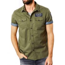 Petrol shortsleeve shirt 407-Olive