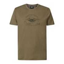 Petrol T-shirt 1040-628-Dark sand