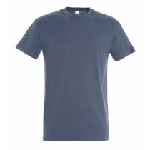 Basic T-shirt Over sizes 4XL-5XL-Denim blue