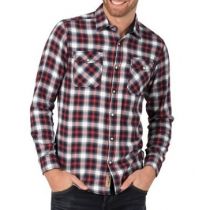 TZ soft flanel shirt 10042-Blue Red
