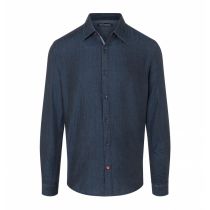 TZ longsleeve shirt 10106-Navy Herringbone
