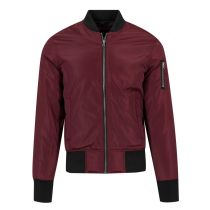 Urban 2-tone bomber-Burgundy/black