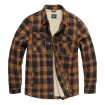 Vintage Ind. Heavy Sherpa jacket-Dark yellow check