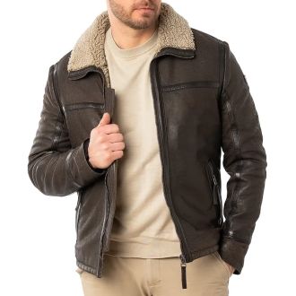 GM Leather jacket 12001-00746-Dark brown