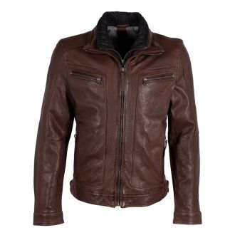 GM Leather jacket 12001-00487-Brown