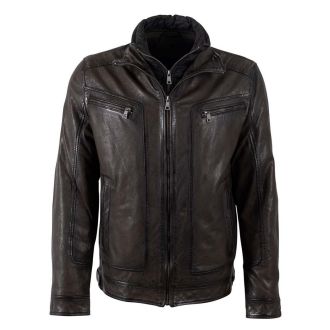 GM Leather jacket 12001-00826-Dark used brown