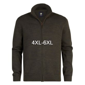 Petrol knit jacket plus size 3040-2160-Army green