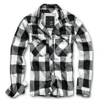 Checkshirt longsleeve-White/Black