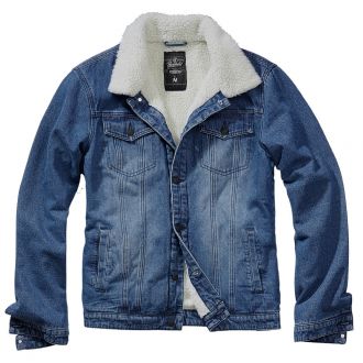 Sherpa denim jacket-Blue