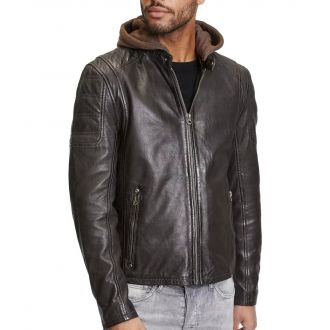 GM Leather jacket 07918-Dark brown
