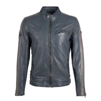 GM Leather jacket 1201-0508-Bluegrey