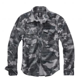 Heavy vintage longsleeve shirt-Darkcamo