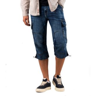 Timezone Miles denim 3/4 shortsit-Rough navy