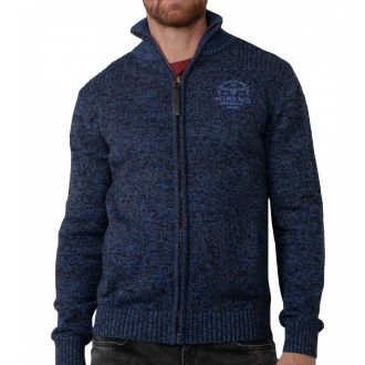 Petrol knit jacket 3010-216-Estate blue