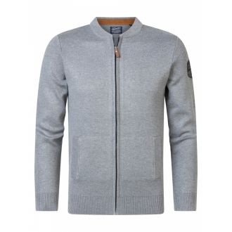 Petrol-Knit jacket 3010-223-Light grey