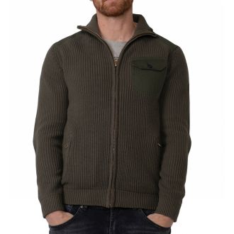 Petrol knit jacket 3010-231 Forest