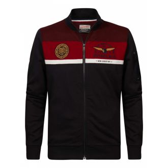 Petrol Sweat zip jacket 3010-338 Navy-red