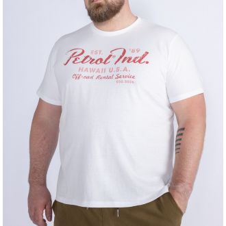 Petrol T-shirt 1040-6010 Plus size-White