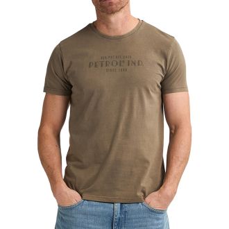 Petrol T-shirt 1050-616-Dark sand