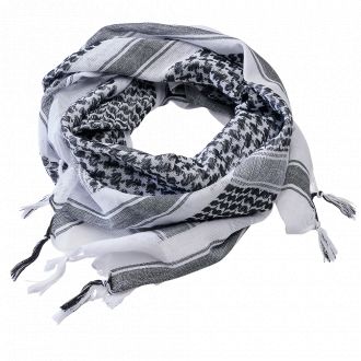 Shemagh Scarf-White-black