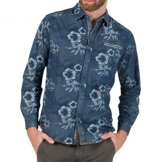 TZ  Hawaii shirt 10053-Aged blue