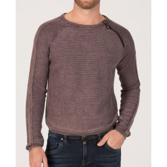 Timezone Knit pullover 10006-Oxblood red