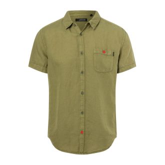 TZ linen shortsleeve 10146-Army olive