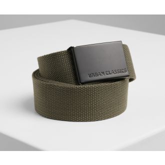 Canvas belt-Olive/Black