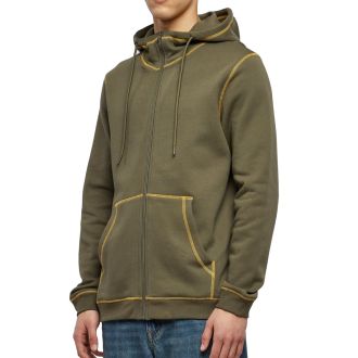 Urban contrast zip Hoody 3944-Olive