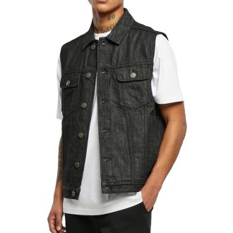 Urban denim vest-Washed black 514