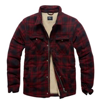 Vintage Ind. Sherpa jacket-Dark red